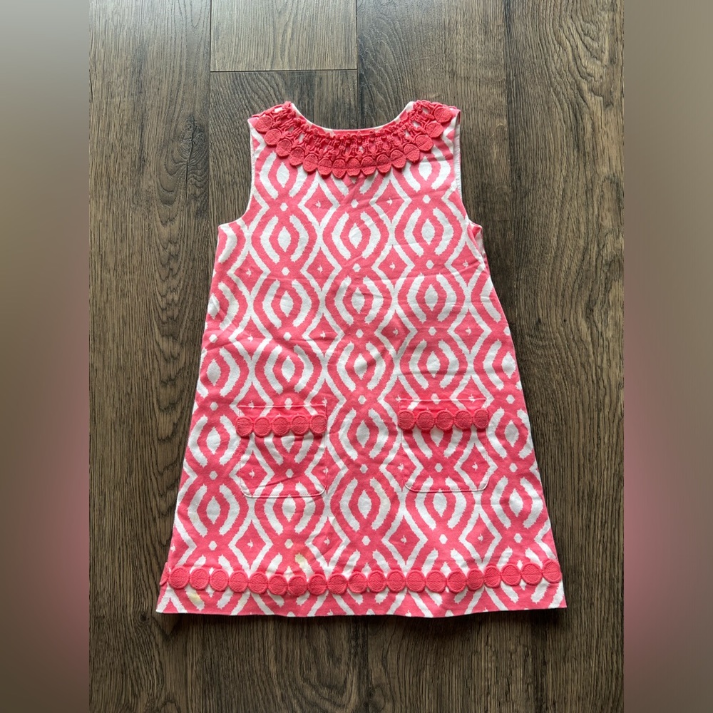 Coral and White Design Dress - Size 3T - Vineyard Vines